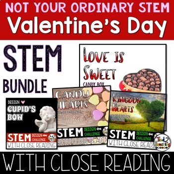 Preview of Valentines Day Party STEM Activities Challenges Projects with Reading