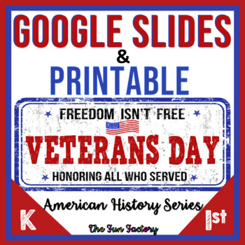 Preview of Digital Veterans Day Activities for Google Slides™ AND Printable