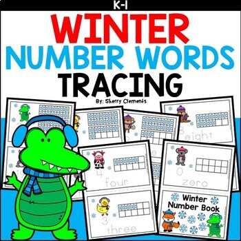 Preview of Winter | Snowflakes | Numbers | 0-20 | Number Words | Tracing | Book