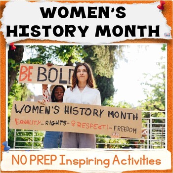 Preview of 50% OFF Women's History Month Activity Packet - Middle School Worksheets Bundle