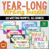 50% OFF! YEAR LONG Writing prompts BUNDLE | Digital writin