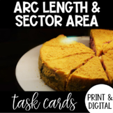 Arc Length & Sector Area Task Cards