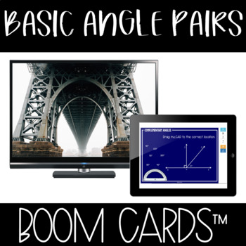 Preview of Boom Cards™ Basic Angle Pairs DISTANCE LEARNING
