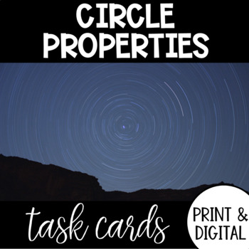 Preview of Circle Properties Task Cards