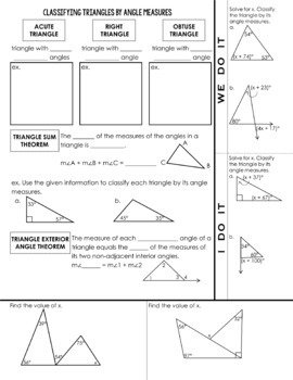 Classifying Triangles Notes for Interactive Notebooks by Kacie Travis