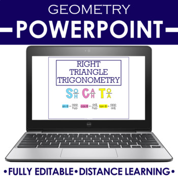 Preview of Geometry PowerPoint Right Triangle Trigonometry DISTANCE LEARNING