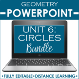 Geometry PowerPoint Unit Bundle | Circles DISTANCE LEARNING