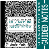 The Number Line Guided Notes for Interactive Notebooks 7th