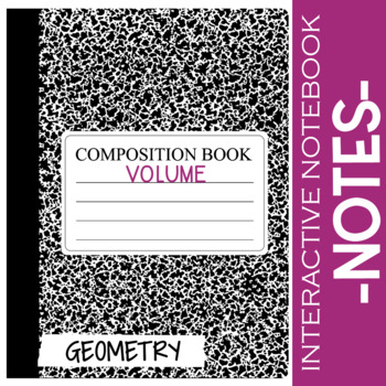 Preview of Volume of 3D Solids Notes for Interactive Notebooks