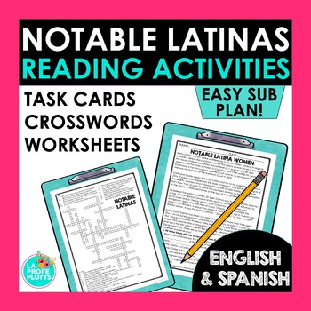 Preview of Notable Latinas Reading Activities in Spanish and English Women's History Month
