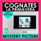 Spanish Spring Cognates Mystery Picture Spanish Pixel Art 