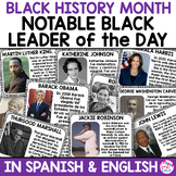 Black History Month in Spanish Black Leader of the Day Act