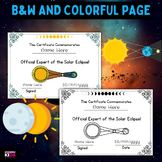 Solar Eclipse Editable Name Tag & Certificates