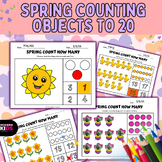 Spring Counting Objects to 20 -Autism Math Worksheet