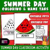 Summer Watermelon Classroom Name Tags