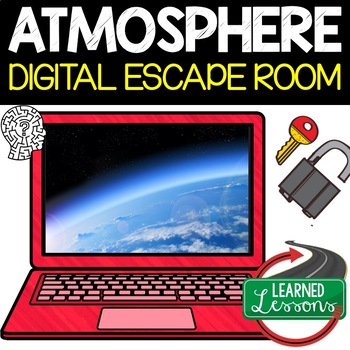 Preview of Atmosphere Digital Escape Room, Atmosphere Escape Room Earth Science Activity