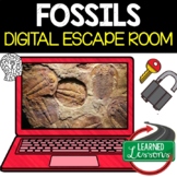 Fossils Digital Escape Room, Fossils Breakout Room, No Prep