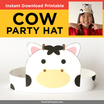 Farm Party Hat Cow Party Hat Barnyard Party Hat