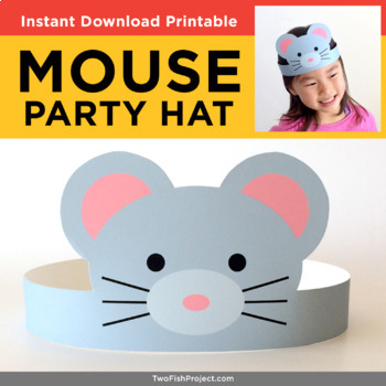 Preview of Mouse Ears Headband, Costume, Party Hat, Crown Craft, Printable Mask Activity