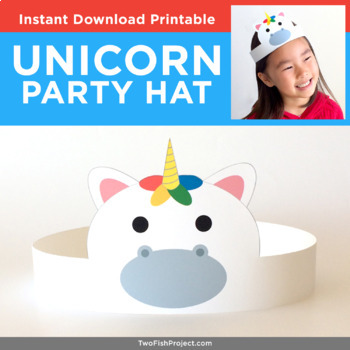 magical unicorn costume hat headband crown printable mask toddler craft