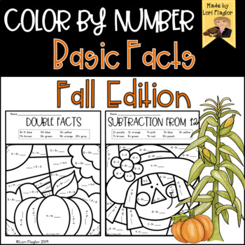 Color By Number- Fall Edition Basic Facts By Lori Flaglor 