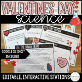 Valentine's Day Science Stations Lab - Editable & Google Slides™