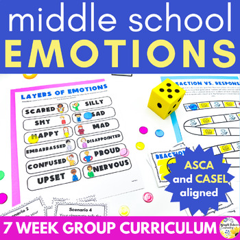 Preview of Emotional Regulation & Management Strategies for Middle School Counseling Group