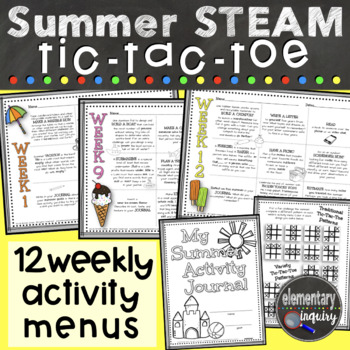 Preview of Summer STEM Weekly Choice Menu Boards