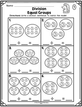 division equal groups division worksheets by the froggy factory tpt