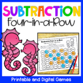 Subtraction Games for Fact Fluency– Four in a Row Games fo