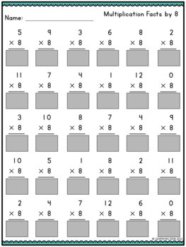 multiplication facts worksheets by learning desk tpt