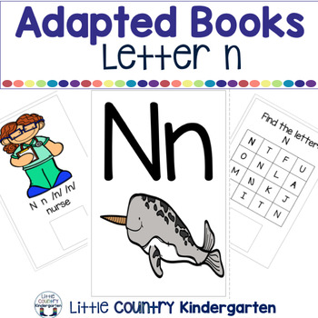 Alphabet Adapted Books: Letter N by Little Country Kindergarten | TpT