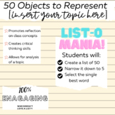 50 Objects to Represent [INSERT ANY TOPIC HERE]-Critical T