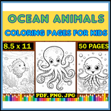50 Ocean Animals Coloring-Pages KIDS