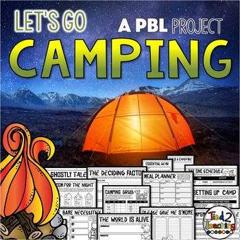 Preview of Plan a Camping Trip Project Based Learning Design PBL Activity Writing Math