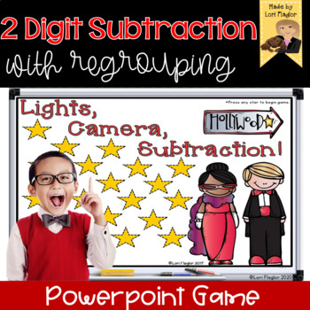 Preview of 2 Digit Subtraction with Regrouping Interactive Math Game