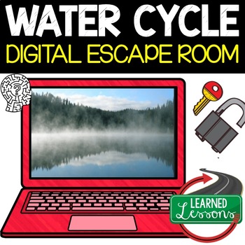 Preview of Water Cycle Digital Escape Room, Water Cycle Activity Life Science Escape Room