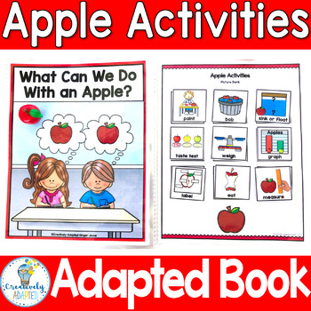 Preview of Apple Activities- ADAPTED BOOK PreK-2/SPED/ELL