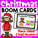 Christmas Math Boom Cards Place Value: 2 Digit Numbers to 100