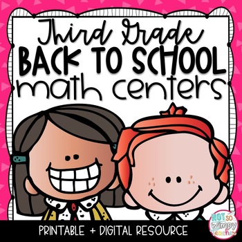 Preview of Back to School Math Centers THIRD GRADE