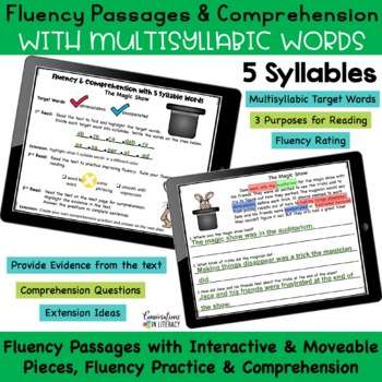 Preview of Digital Fluency Passages & Comprehension with Decoding Multisyllabic Words -5