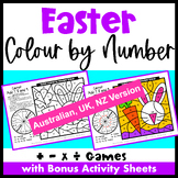 Easter Colour by Number Maths Games AU UK NZ Edition