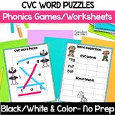 Short Vowel CVC Phonics Games - Word Puzzle Worksheets