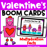 Valentine's Day Math Boom Cards: Multiplication Fact Fluency
