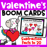 Valentine's Day Math Boom Cards for Subtraction Fact Fluency