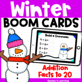 Winter Math Boom Cards - Addition Facts to 20 for Fact Flu