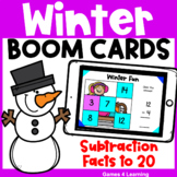 Winter Math Boom Cards: Subtraction Facts for Subtraction to 20