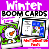 Winter Math Boom Cards: Multiplication Fact Fluency Activi