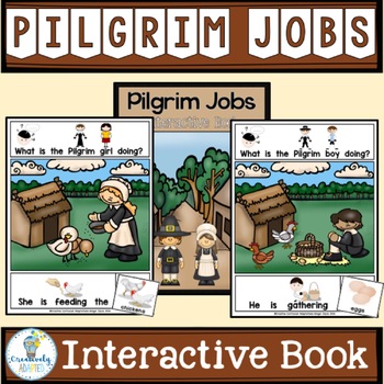 Preview of Thanksgiving Pilgrims Adapted Book (PreK-2/ELL/SPED)