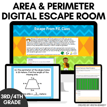 Preview of Area and Perimeter Digital Escape Room